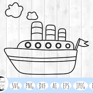 Cruise Ship SVG: Boat Clipart for Shirts (Digital Files)