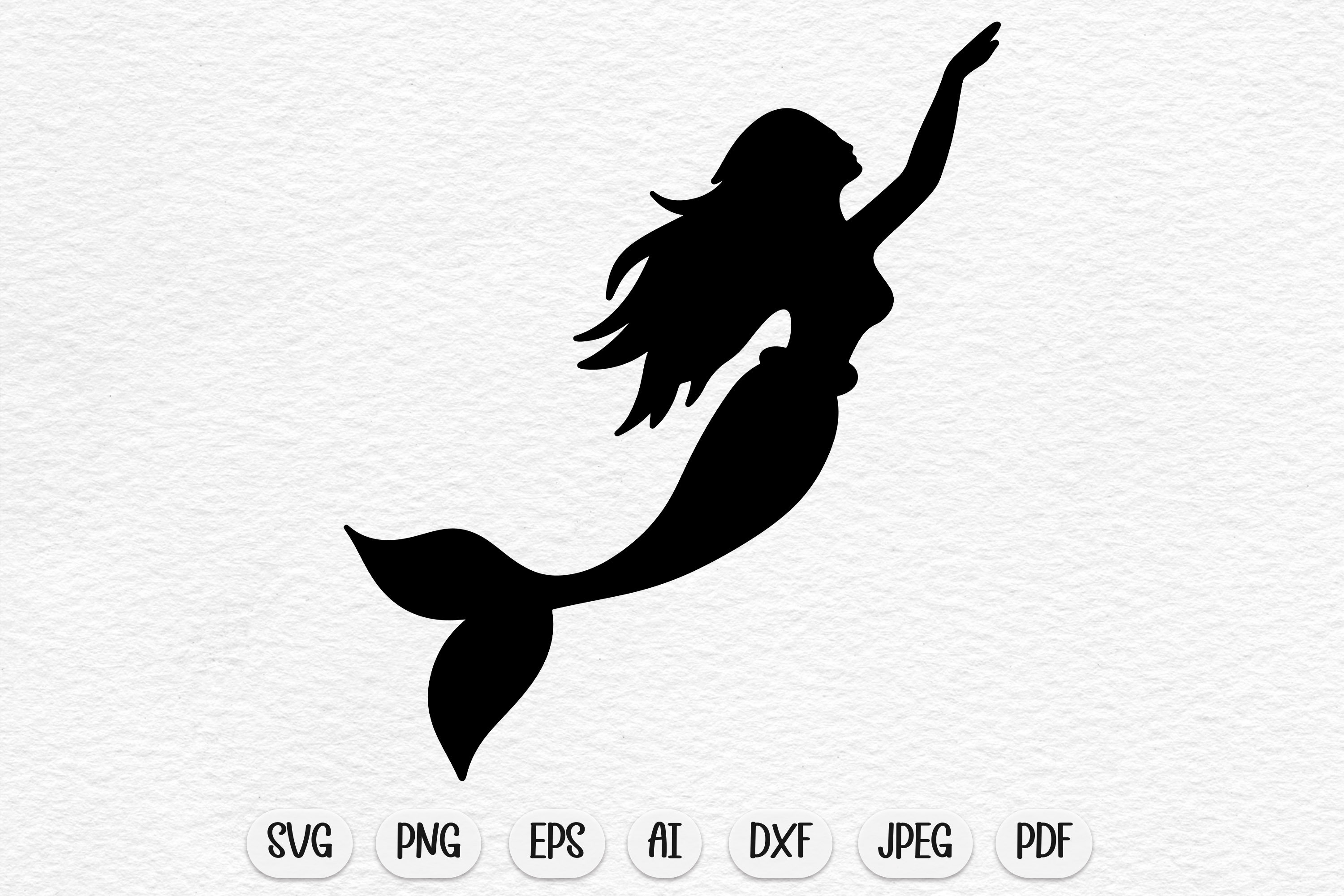 Mermaid Svg Mermaid Mermaid Silhouette Summer Svg Mermaid - Etsy