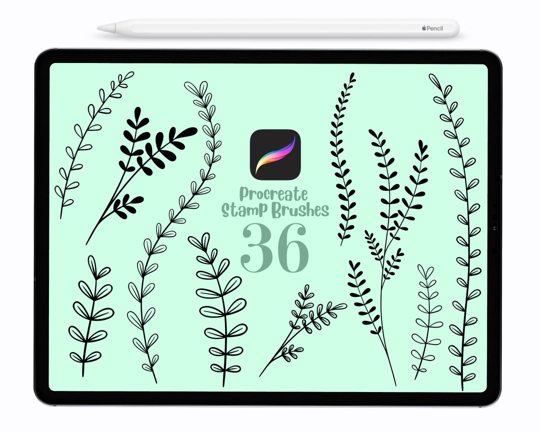 Procreate Brushes, Procreate Stamp, Procreate Leaf Brush, Paint Brushes ...