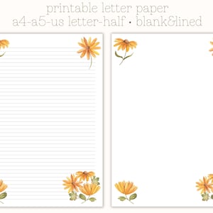 Sunny vibes Papel de carta imprimible, papel de escritura, papel de escritura de cartas, juego de escritura de cartas, papelería de cartas, papel de carta bonito