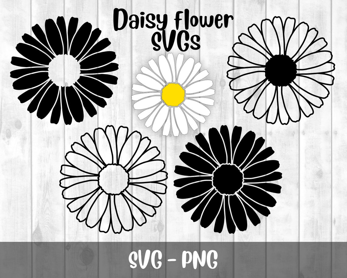 Daisy Svg Flower Svg Wildflower Svg Daisy Stencil Svg - Etsy Sweden