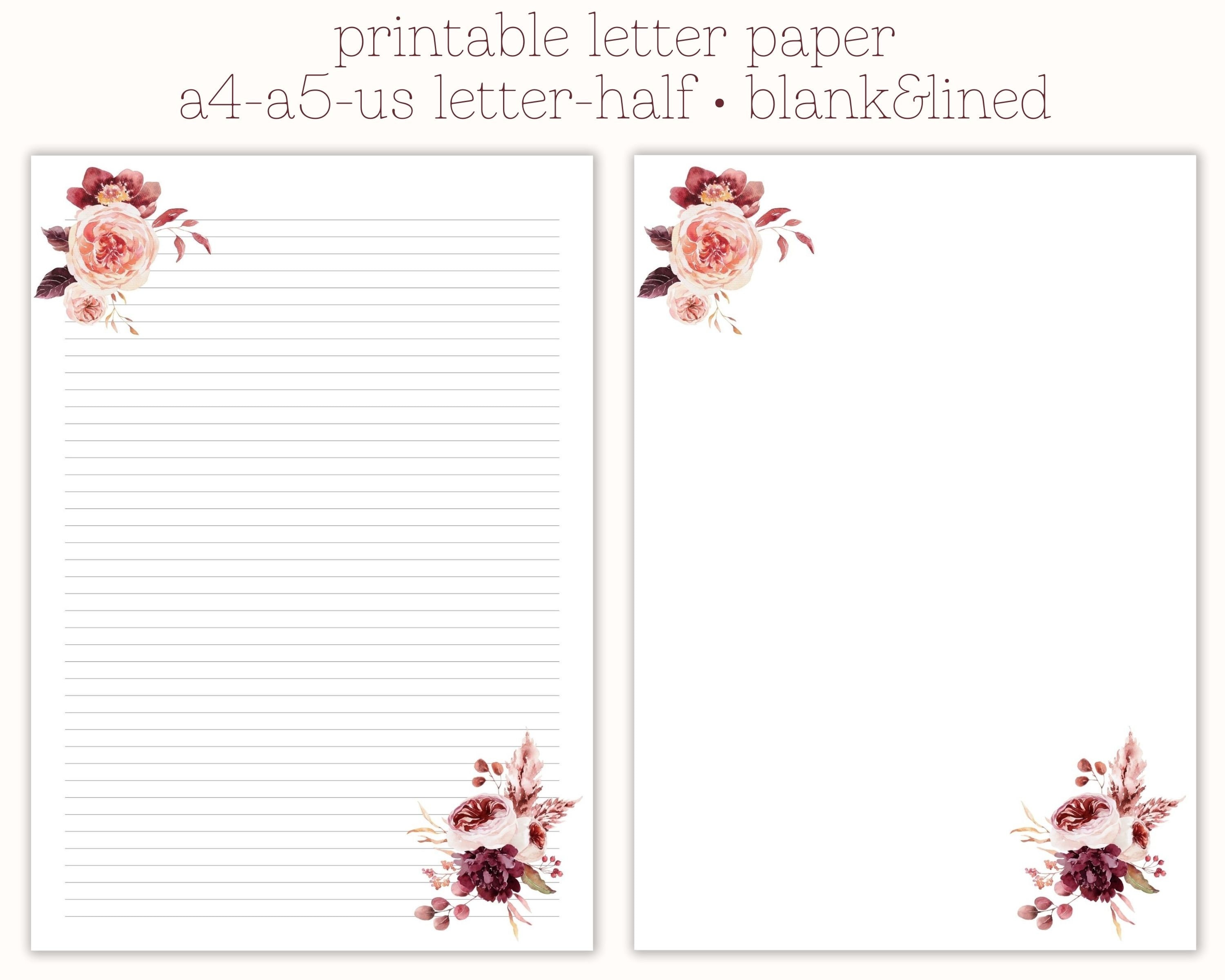 Free Printable Stationery and Lined Letter Writing Paper – DIY Projects,  Patterns, Monograms, Designs, Templates