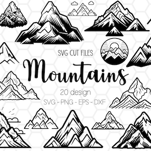 Mountain svg files for cricut, mountain svg bundle, mountain svg, mountain clipart, mountains svg, mountain png, adventure svg