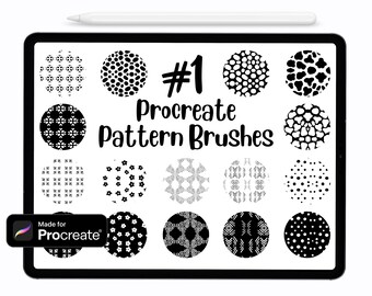 Procreate Pattern Brushes: Set of 16 Texture Brushes (Digital Download)