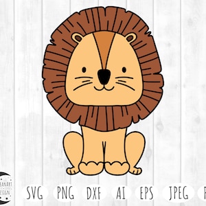 Leão svg, bebê leão svg, leão fofo svg, animal svg, arquivos svg de animais, animal fofo svg, cara de leão svg, bebê animal svg, safari animal svg