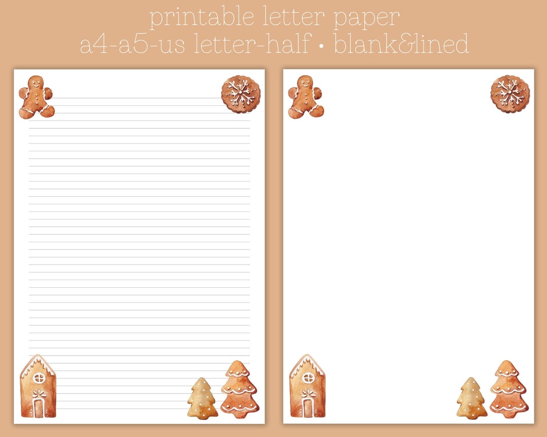 Printable Letter Paper Christmas Letter Christmas Stationary Letter