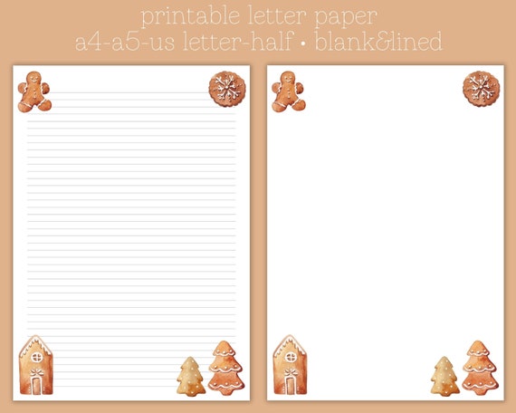 Printable Letter Paper Christmas Letter Christmas | Etsy
