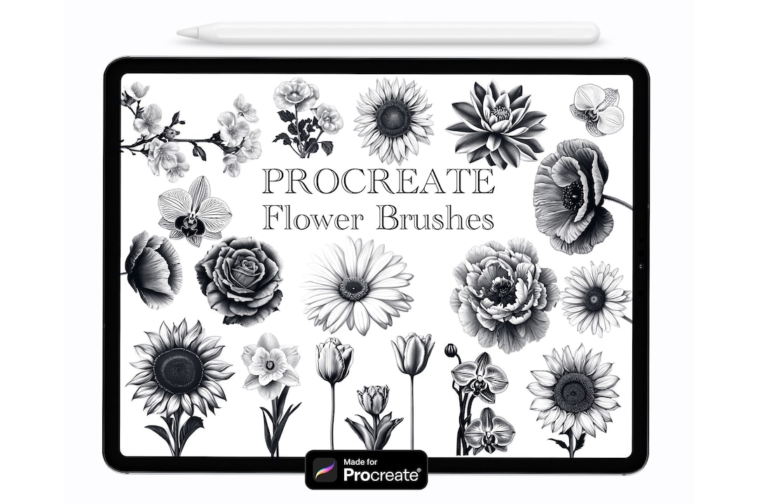 Procreate Flower Brushes, Procreate Brushes, Procreate Stamps ...