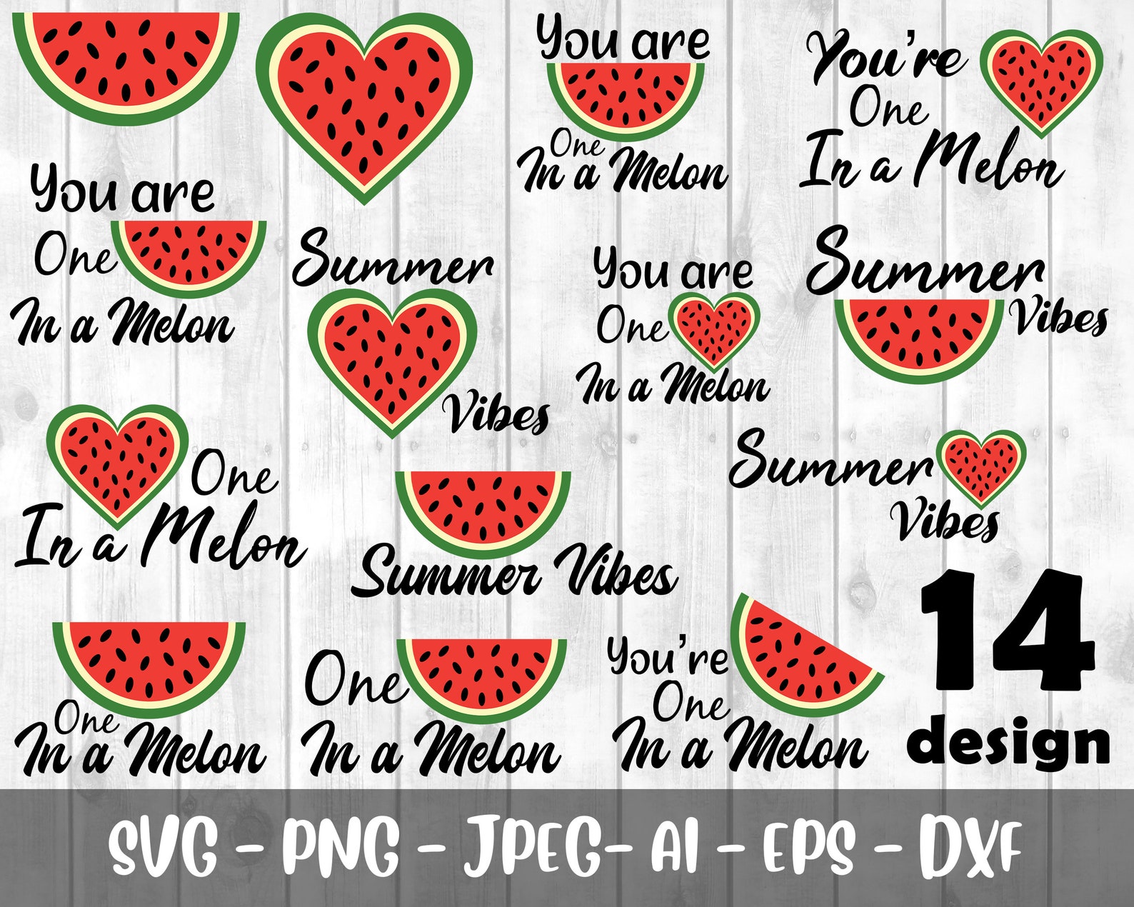 Download One in a Melon SVG Summer Vibes SVG Watermelon SVG One in ...