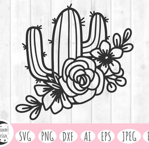 Cactus svg, cactus, cactus floral svg, planta svg, flor svg, impresión de cactus, ilustración de cactus, clipart de cactus, svg cactus