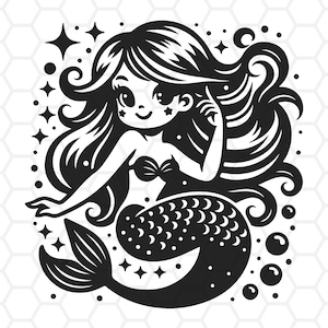 Meerjungfrau svg, Meerjungfrau geschnitten Dateien, Meerjungfrau Clipart, Meerjungfrau Silhouette, Meerjungfrau png, Meerjungfrau geschnitten Dateien für Cricut & Silhouette