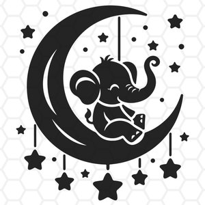Cute elephant svg, elephant cut files, elephant clipart, elephant silhouette, elephant png, Elephant cut files for cricut & silhouette
