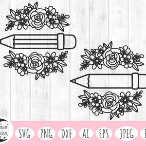 Lápis svg, lápis de professor svg, lápis floral svg, escola svg, volta às aulas svg, professor svg, camisa de professor svg, funcionários da escola svg