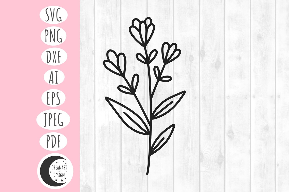 Flower Svg Floral Svg Flower Bouquet Svg Line Flower Svg | Etsy