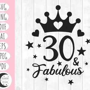 30th birthday svg, 30th birthday, thirty birthday svg, birthday svg, birthday girl svg, birthday queen svg, cake topper svg