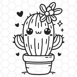 Cactus SVG, Cactus carino SVG, Clipart Cactus, Pianta SVG, File di taglio SVG per Cricut o Silhouette / Cactus SVG