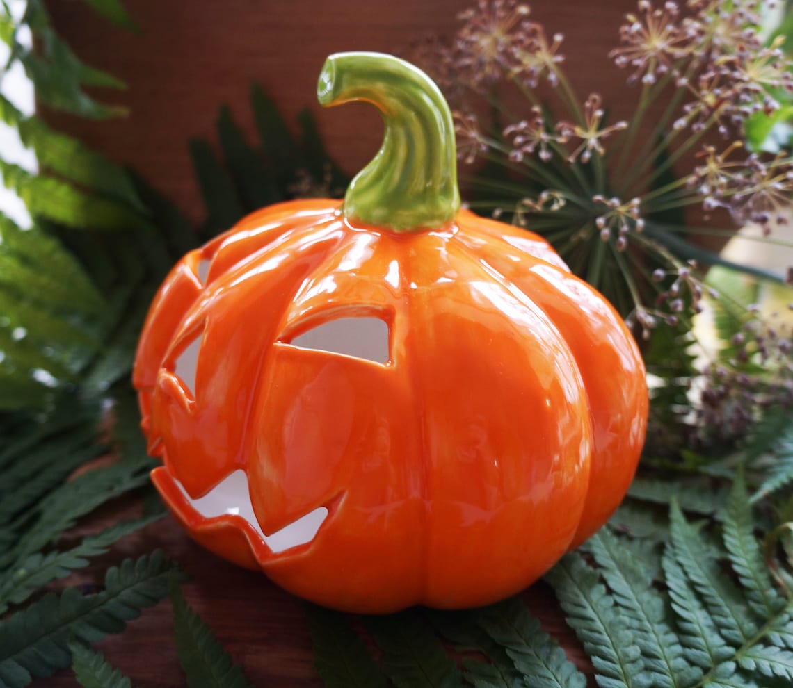 Ceramic Pumpkins For Outdoors
 Outside Halloween Ceramic Pumpkins Halloween Lawn