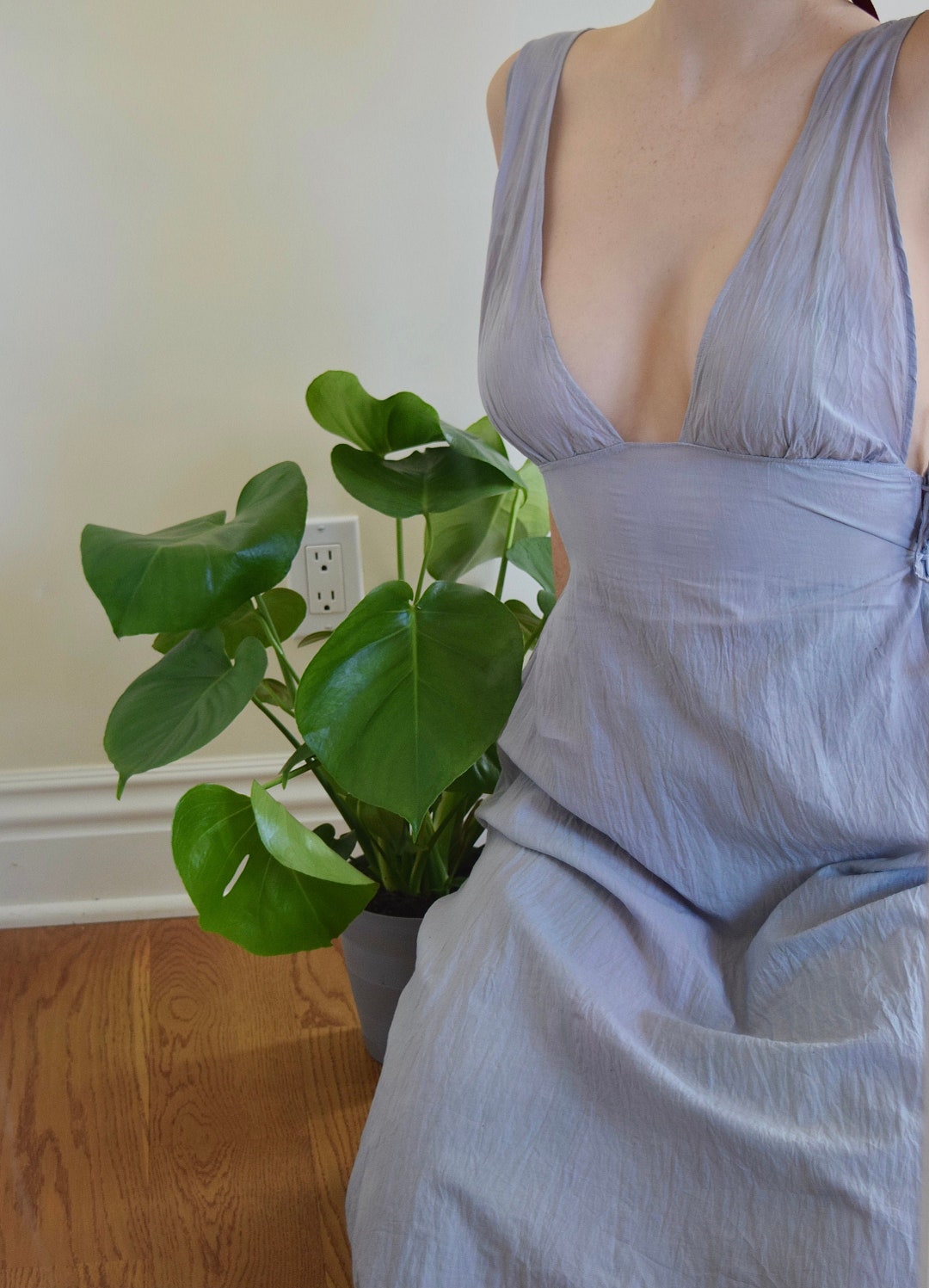 Organic Cotton Blueberry Maxi Dress