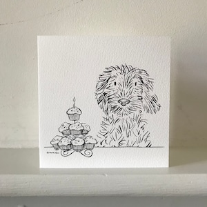 Handmade Cockapoo Birthday Card