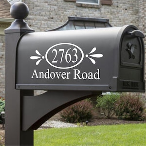 Custom Mailbox Vinyl Decal With House Number