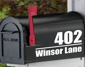 Custom Mailbox Vinyl Decal With House Number