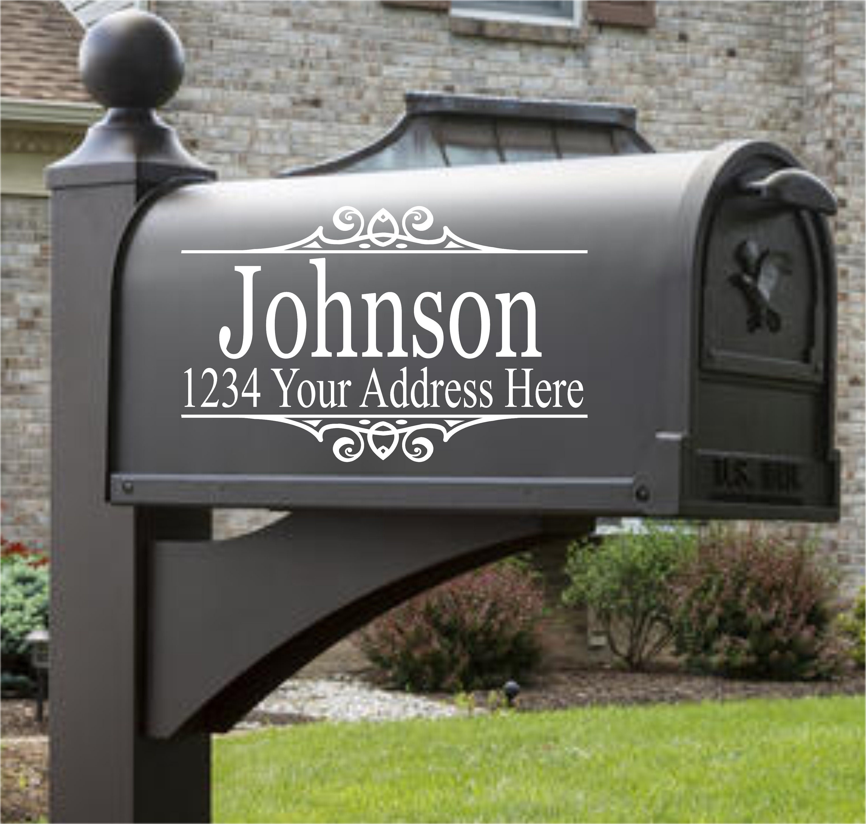 Custom Mailbox Vinyl Decal Set of Custom Mailbox Numbers With Etsy