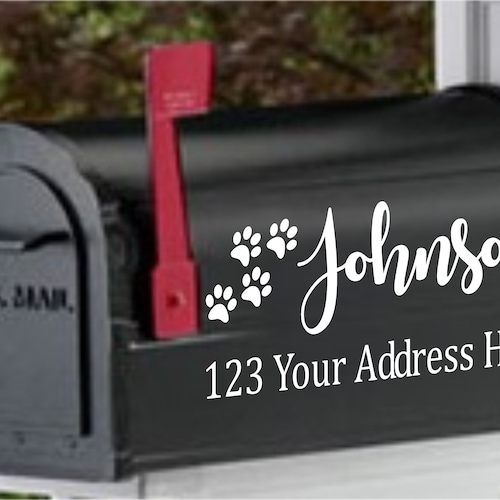 Personalized Mailbox Decal Address Decal Mailbox Vinyl Etsy