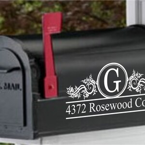 Custom Personalized Monogram Mailbox Vinyl Decal