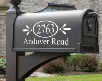 Custom Mailbox Vinyl Decal With House Number