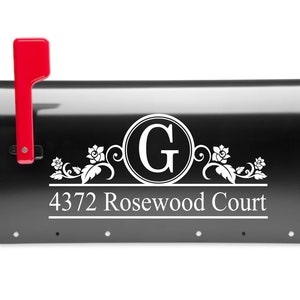 Custom Personalized Monogram Mailbox Vinyl Decal