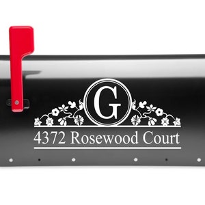 Custom Personalized Monogram Mailbox Vinyl Decal