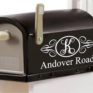 Custom Personalized Monogram Mailbox Vinyl Decal