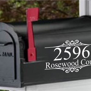 Custom Mailbox Vinyl Decal With Last Name