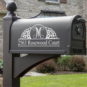 Custom Personalized Monogram Mailbox Vinyl Decal