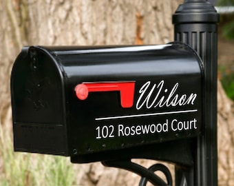 Custom Mailbox Vinyl Decal With Last Name