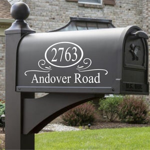 Custom Mailbox Vinyl Decal With House Number