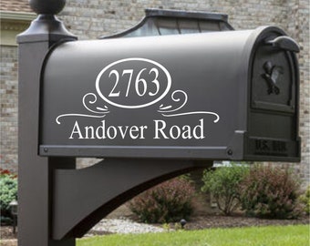 Custom Mailbox Vinyl Decal With House Number