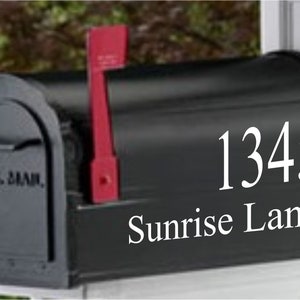 Custom Mailbox Vinyl Decal With House Number