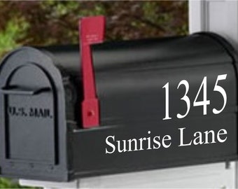 Custom Mailbox Vinyl Decal With House Number