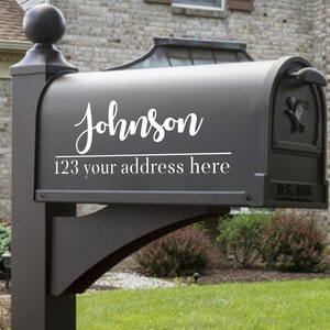 Custom Mailbox Vinyl Decal, Set of Custom Mailbox name and Street Address Decal, Personalized Mailbox Numbers and Name