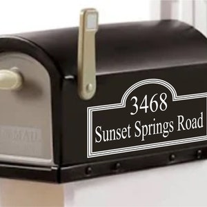 Custom Personalized Mailbox Vinyl Decal With House Number
