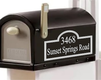 Custom Personalized Mailbox Vinyl Decal With House Number