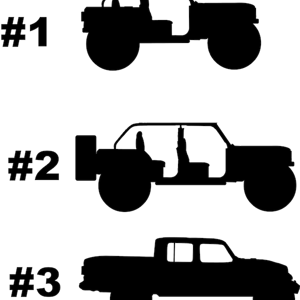 Set of 6 Easter Egg SUV Vinyl Decals For Jeeps