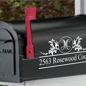 Custom Personalized Monogram Mailbox Vinyl Decal