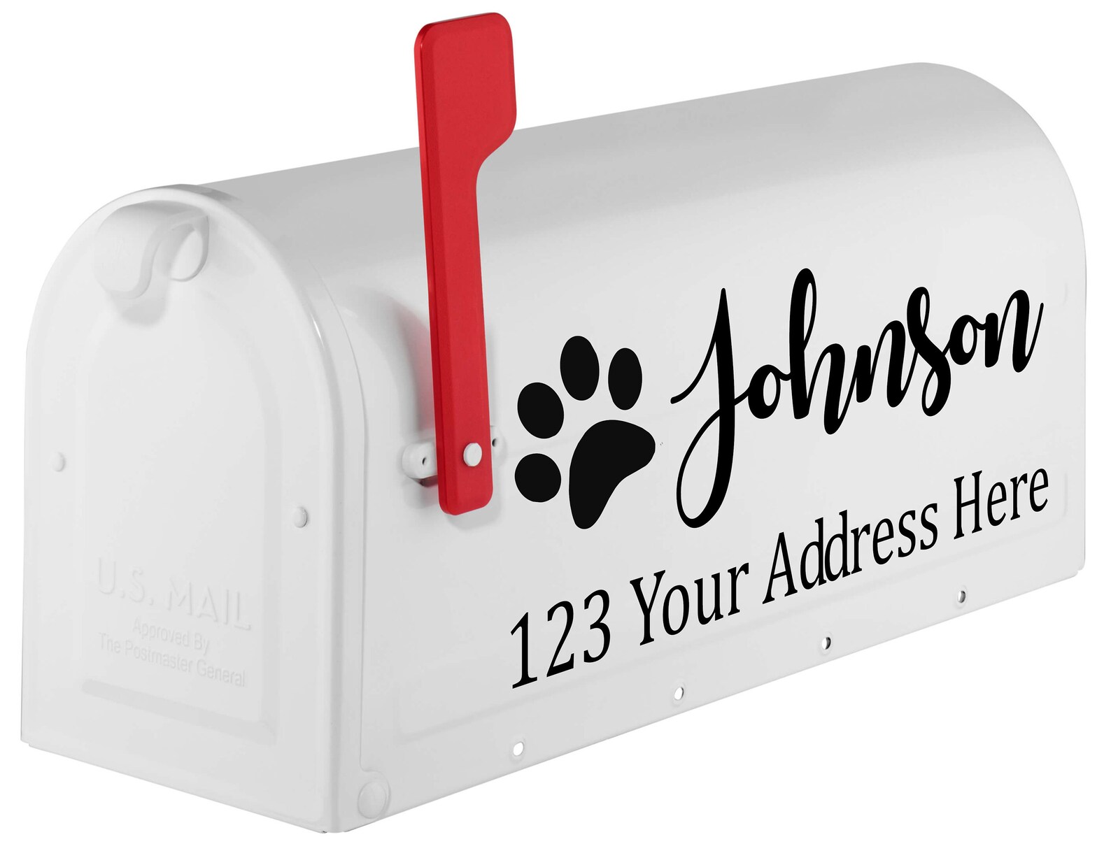 Custom Dog/cat Print Mailbox Vinyl Decal Etsy