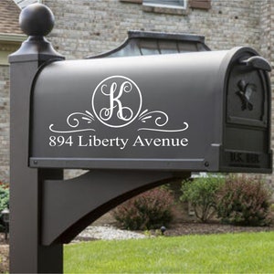 Custom Personalized Monogram Mailbox Vinyl Decal