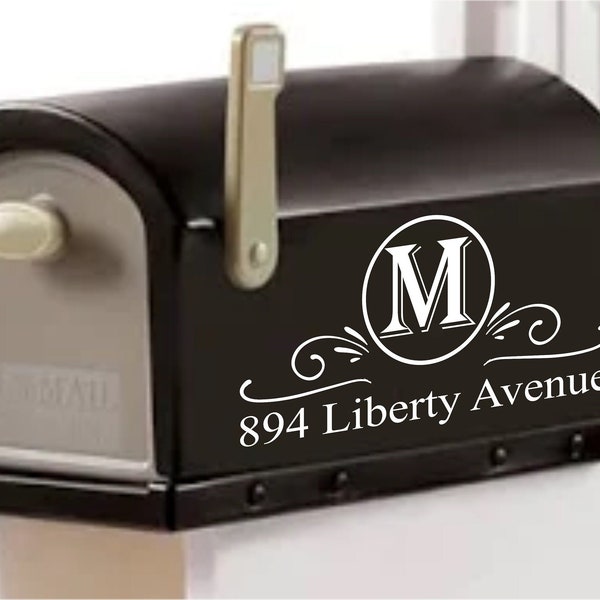 Custom, Personalized, Monogram Mailbox Vinyl Decal