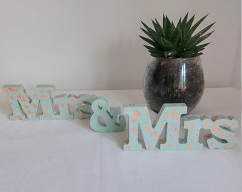 Mr & Mr and Mrs- Mrs jesmonite ornament