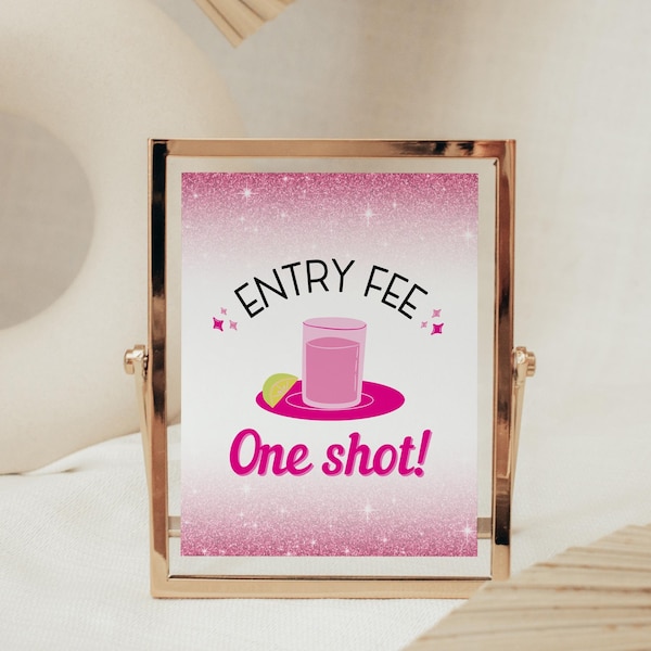 Entry Fee One Shot Bachelorette Party Etsy