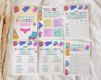 90s Bachelorette Game Bundle, Funny Printable Games for Retro Party, Nostalgic Bach to the 90s, 80s or Y2K 2000s Millennium Theme, BRITNEY